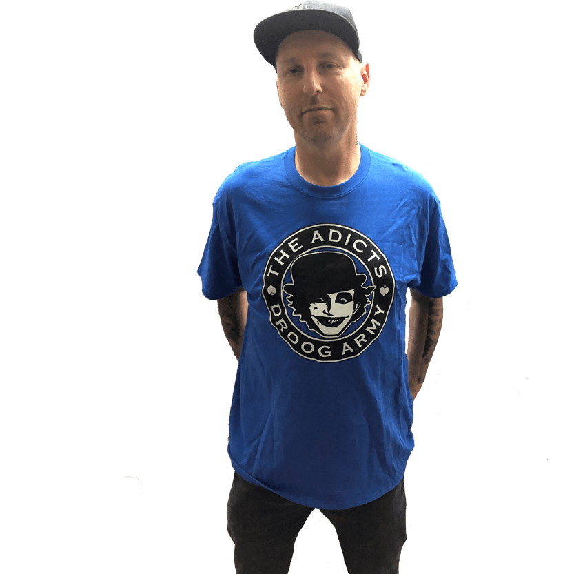 T-Shirt THE ADICTS Droog Army - blau